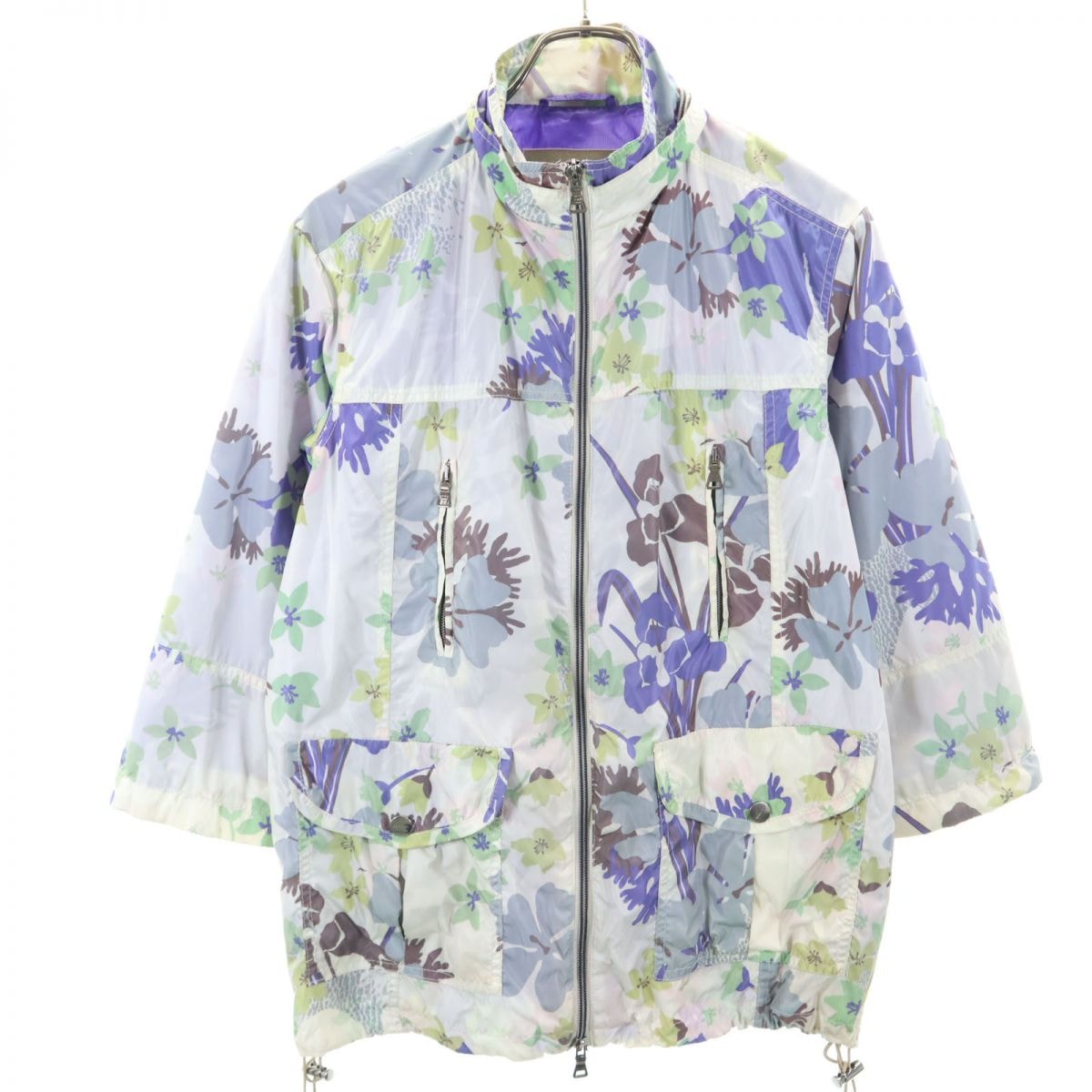 ETRO エトロ 総柄 7分袖 ナイロンジャケット 40