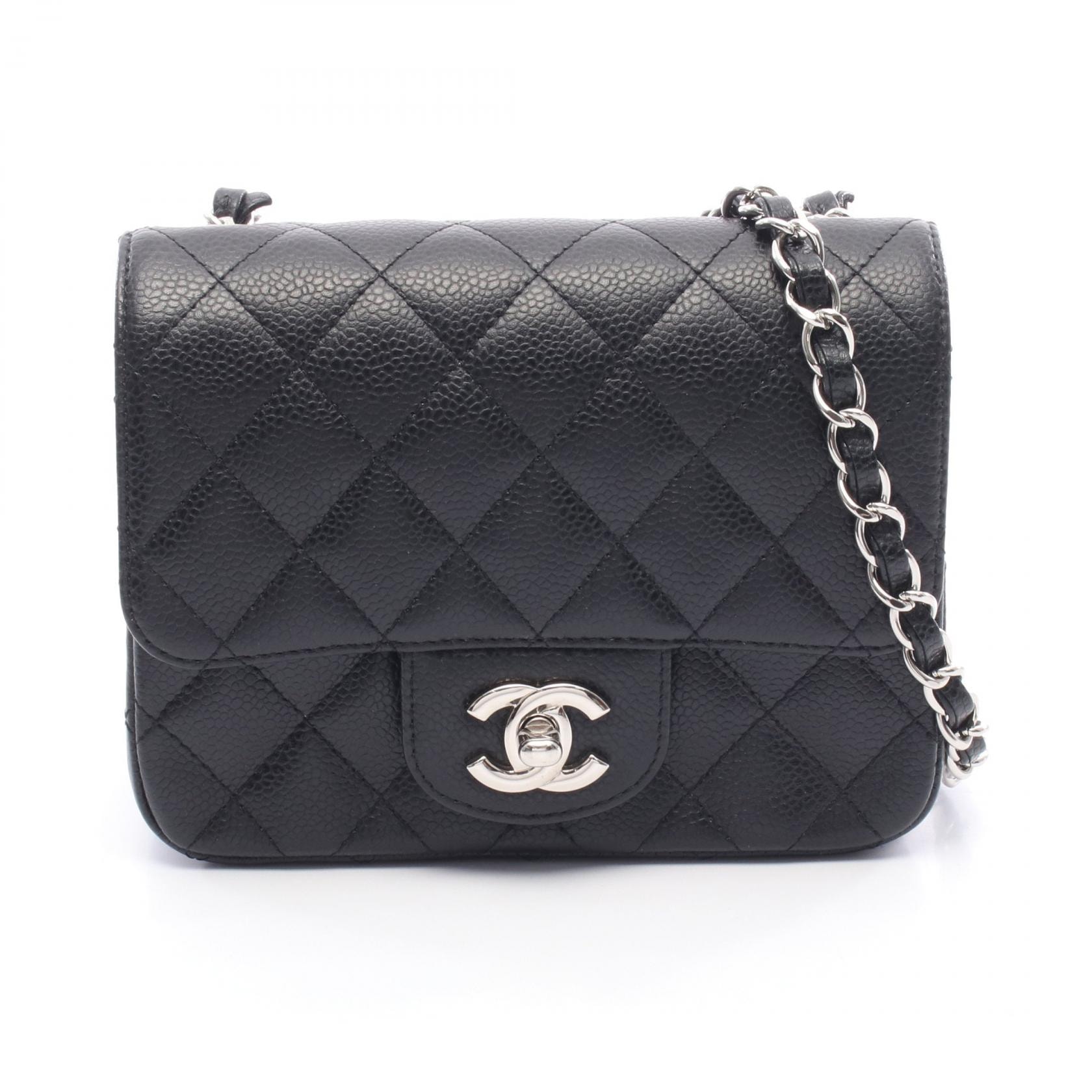 シャネル CHANEL ミニマトラッセ ショルダーバッグ バッグ レザー カーフ(牛革) レディース ブラック系 【中古】