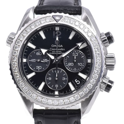 オメガ OMEGA 2200.50 シーマスター プラネットオーシャン ダイヤモンドベゼル 自動巻き レディース 箱付き Q#145995