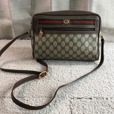 グッチ シェリー ショルダーバッグ 56.02.088 pvc/セリーヌレザー