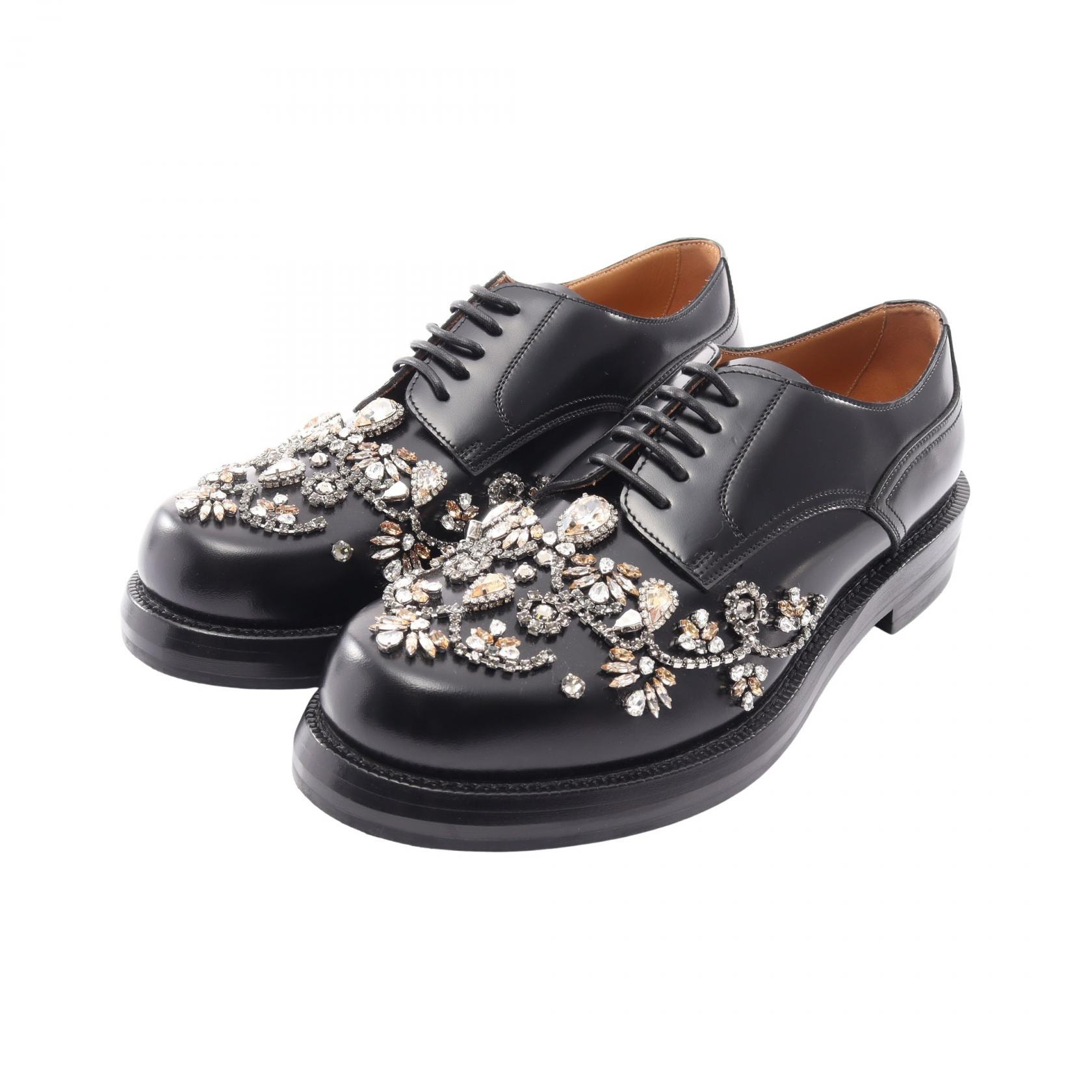 ディオール Dior ビジュー ドレスシューズ 靴 レザー メンズ ブラック系 【中古】