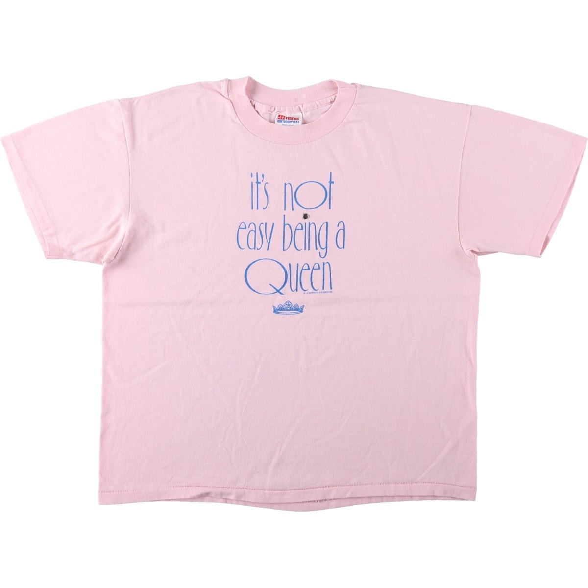 古着 90年代 ヘインズ Hanes HEAVYWEIGHT 50/50 メッセージプリントTシャツ USA製 レディースL相当 ヴィンテージ/eaa670480