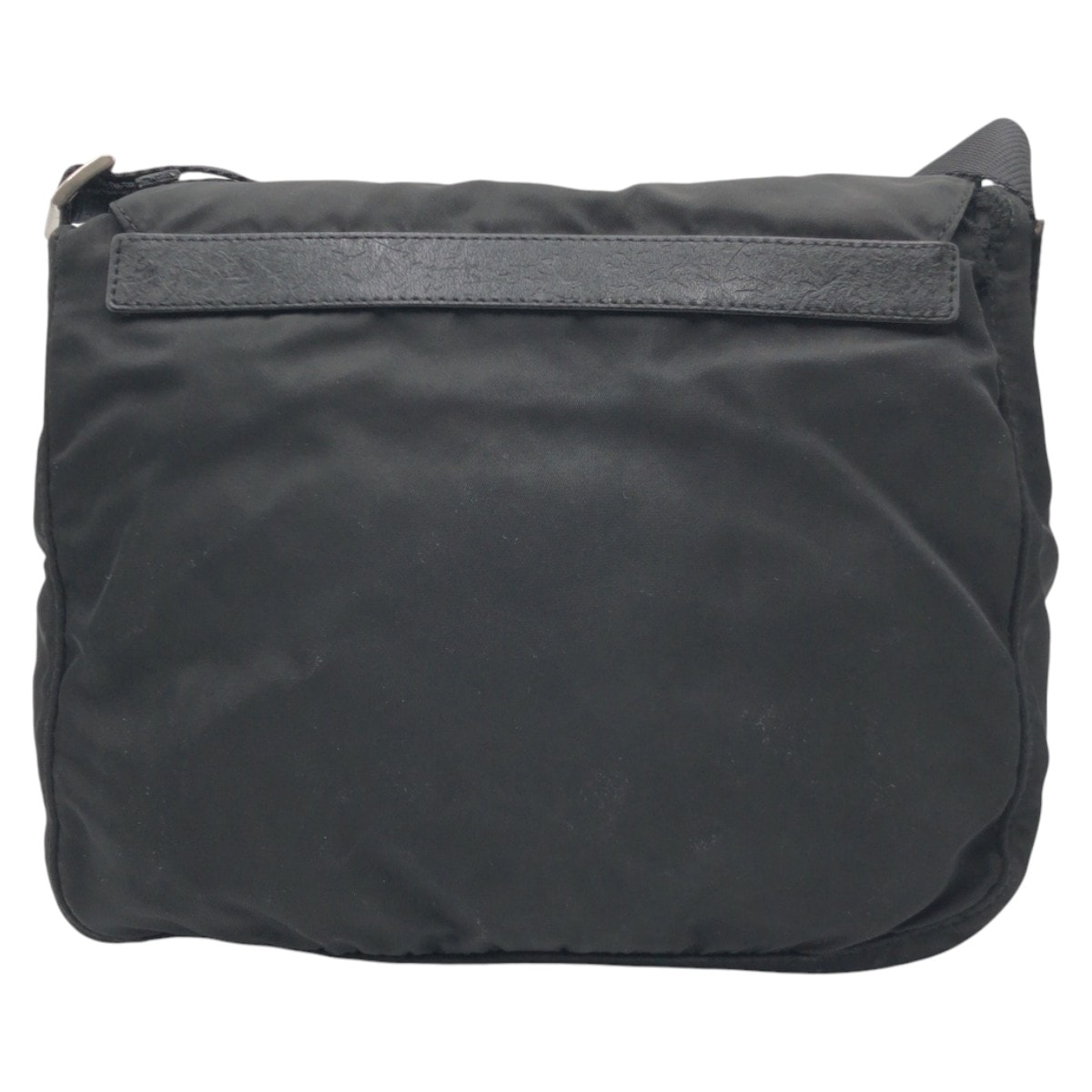 PRADA プラダ テスート 三角ロゴプレート ブラック 黒 シルバー金具 ナイロン ショルダーバッグ ポシェット 503694 【中古】