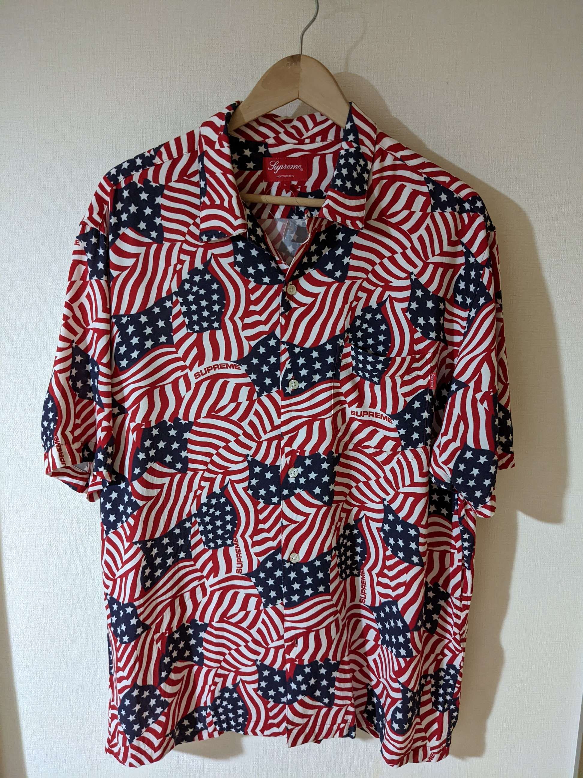 Supreme Flags Rayon S/S Shirt "Red"