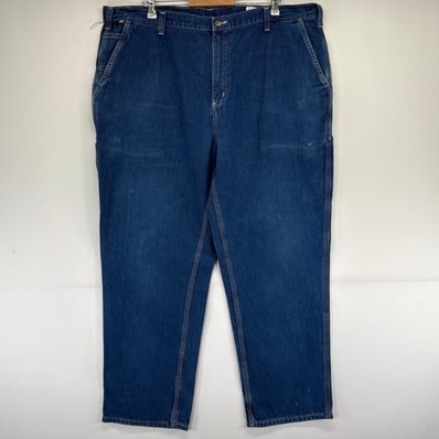 古着 カーハート Carhartt デニム パンツ デニムパンツ ジーパン 大きいサイズ ワークパンツ ビッグサイズ W46×L32 ブルー系 メンズ