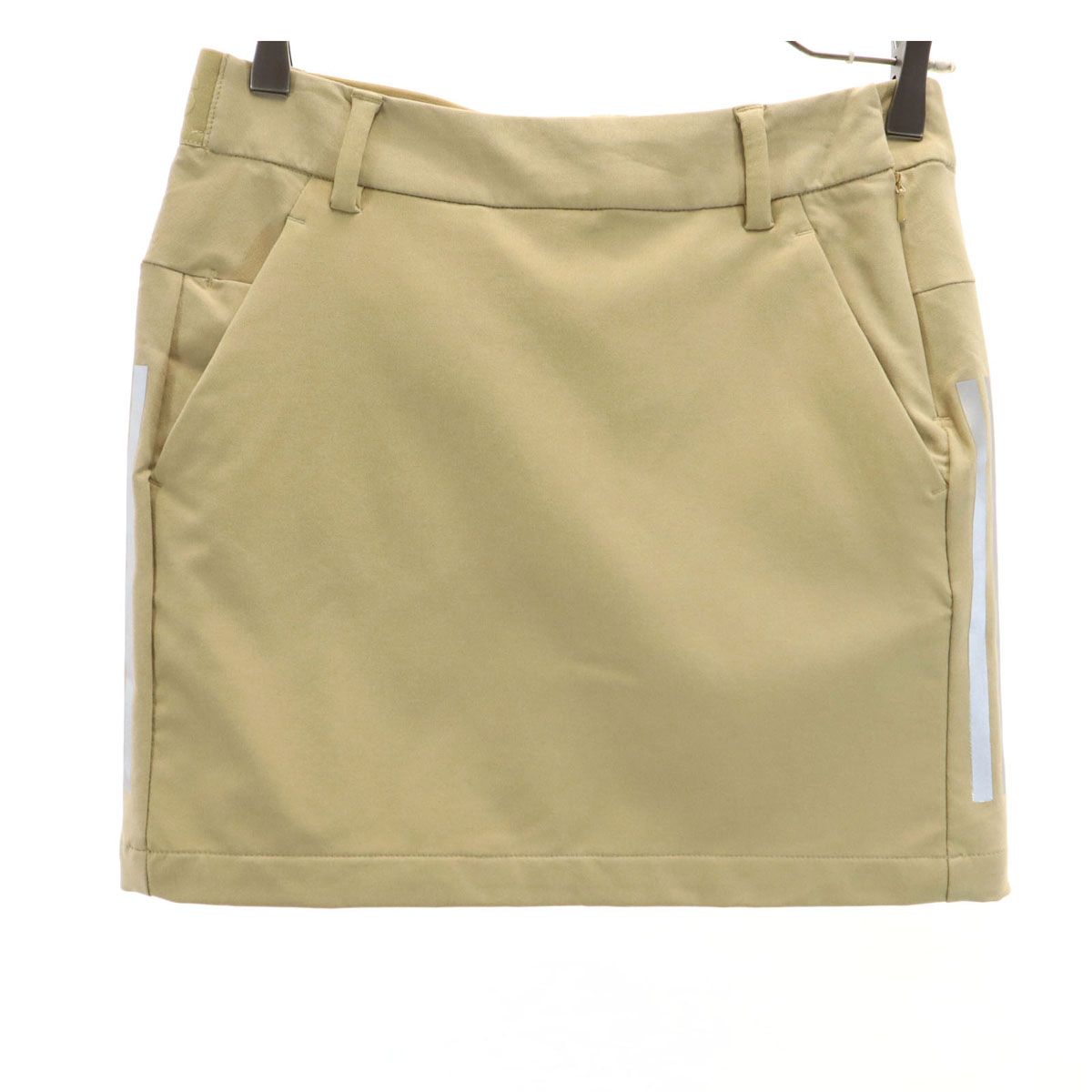adidas アディダス ゴルフ ミニスカート M ベージュ インナーパンツ付き