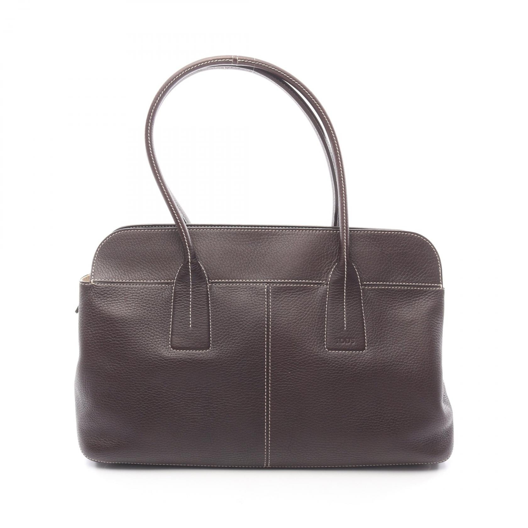 トッズ TOD'S トートバッグ バッグ レザー レディース ブラウン系 【中古】