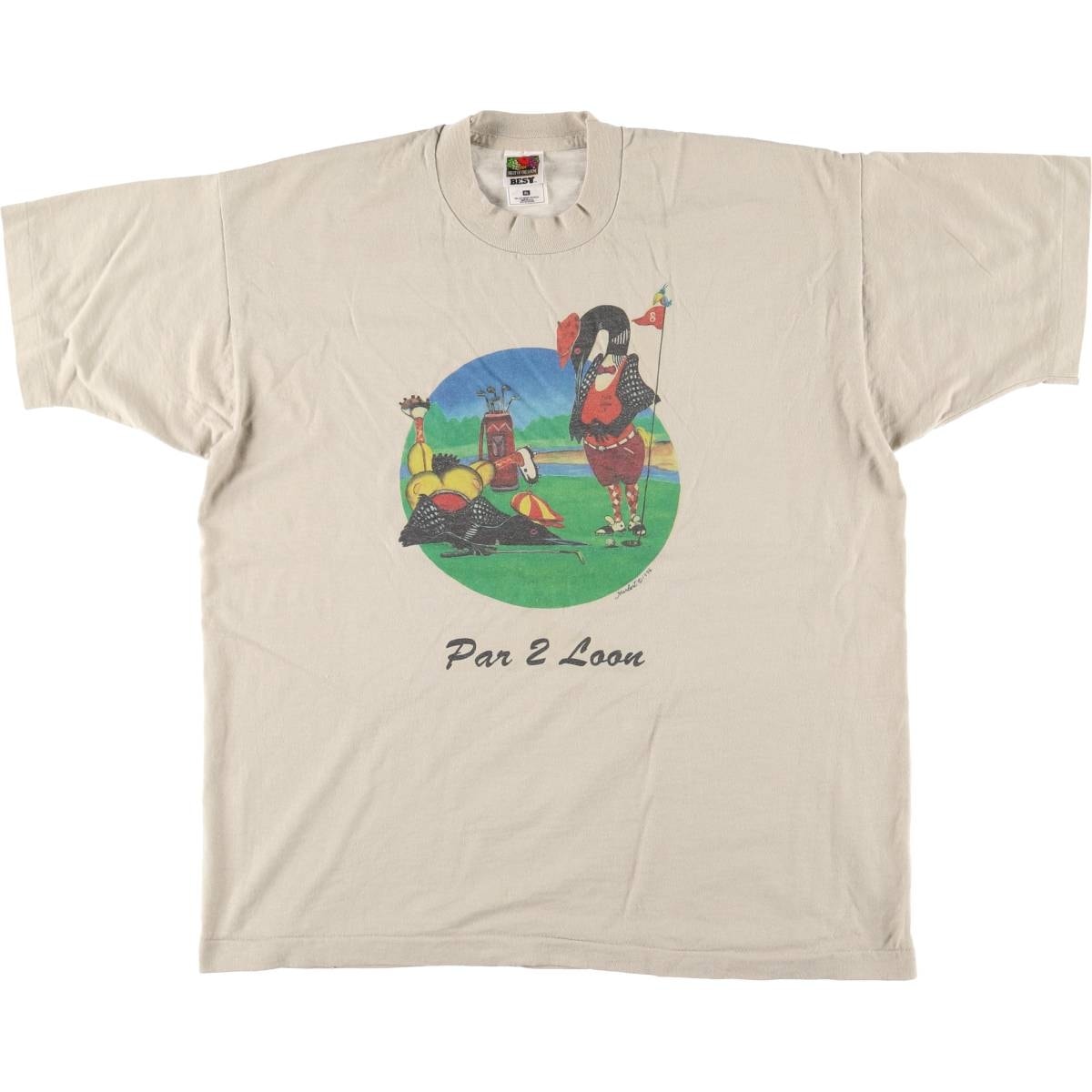 古着 90年代 フルーツオブザルーム FRUIT OF THE LOOM HARBORT アートTシャツ USA製 メンズXL相当 ヴィンテージ/eaa559586