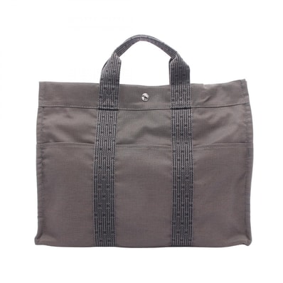 エルメス HERMES エールラインMM トートバッグ バッグ ナイロンキャンバス メンズ レディース グレー系 【中古】