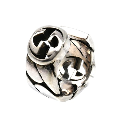 GUCCI グッチ シルバー925 インターロッキングG イヤリング イヤーカフ 675121 J8400 0728 2.6g 片耳 レディース【中古】