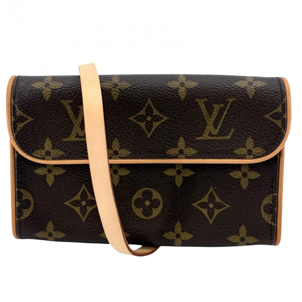 LOUIS VUITTON ルイヴィトン ウエストバッグ ポシェットフロランティーヌ ボディバッグ ウエストポーチ M51855 モノグラムキャンバス    ブラウン 茶 ゴールド金具 レディース 美品【中古品】