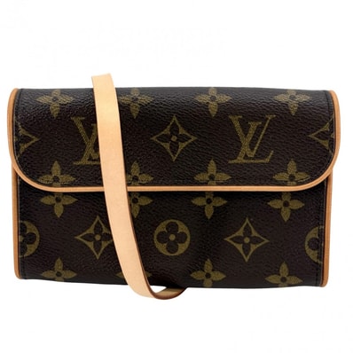 LOUIS VUITTON ルイヴィトン ウエストバッグ ポシェットフロランティーヌ ボディバッグ ウエストポーチ M51855 モノグラムキャンバス ブラウン 茶 ゴールド金具 レディース 美品【中古品】