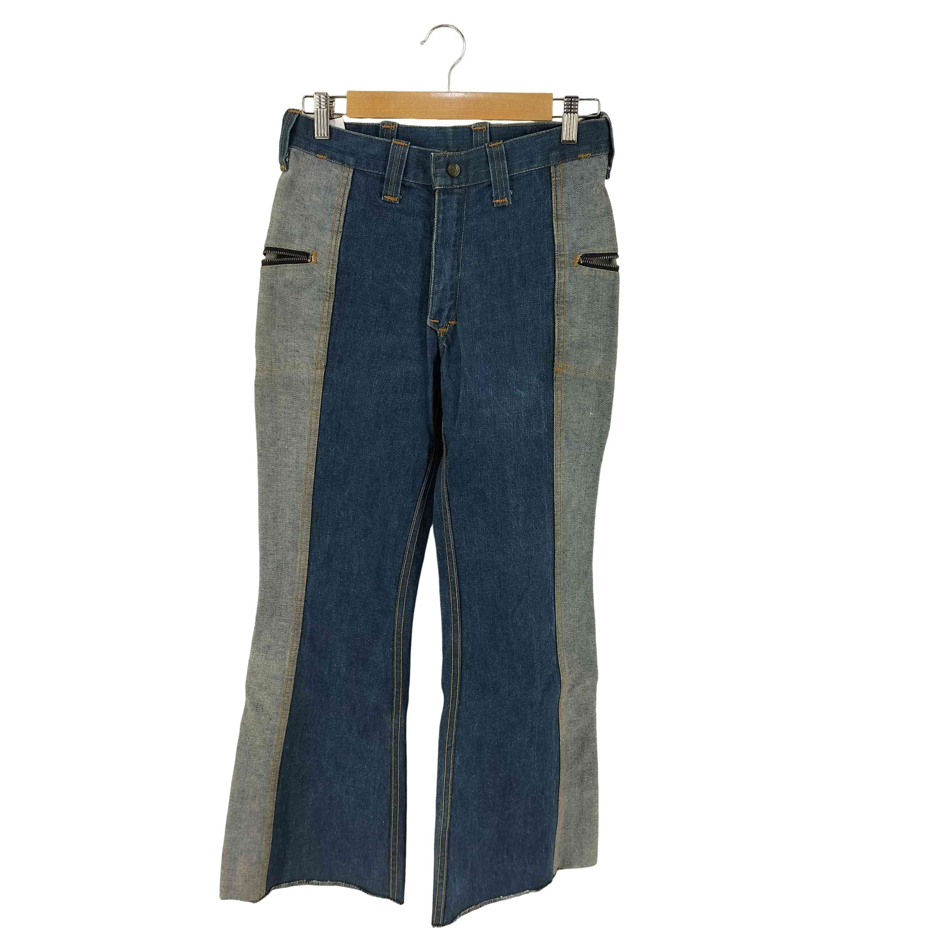 70S リバーシブル フレア デニムパンツ【1141495114533】