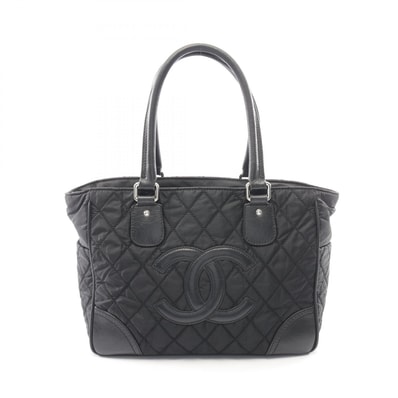 シャネル CHANEL パリニューヨークライン トートバッグ バッグ ナイロン レザー レディース ブラック系 A33100 【中古】