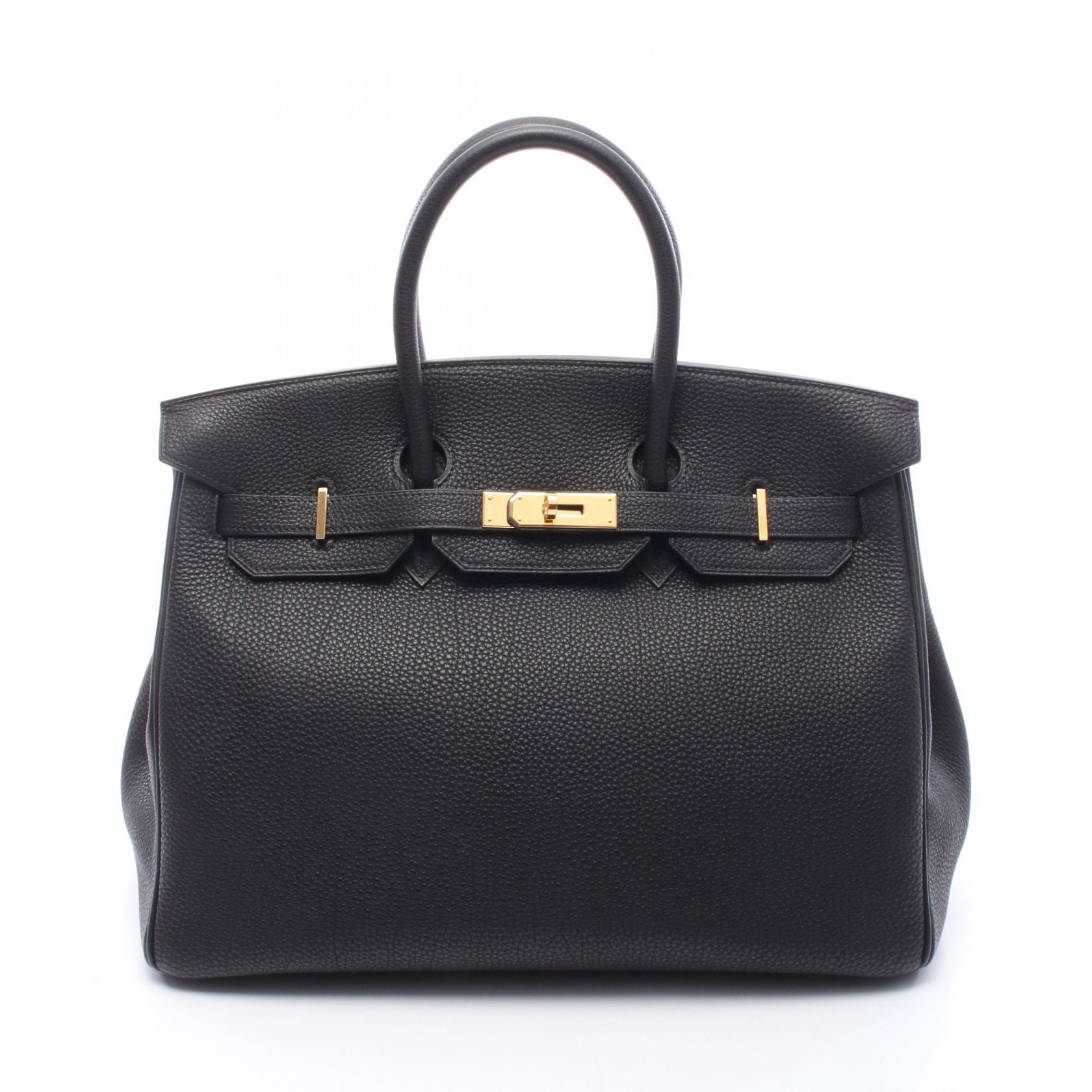 エルメス HERMES バーキン35 ハンドバッグ バッグ レザー トゴ □F刻印(2002年製造) レディース ブラック系 【中古】