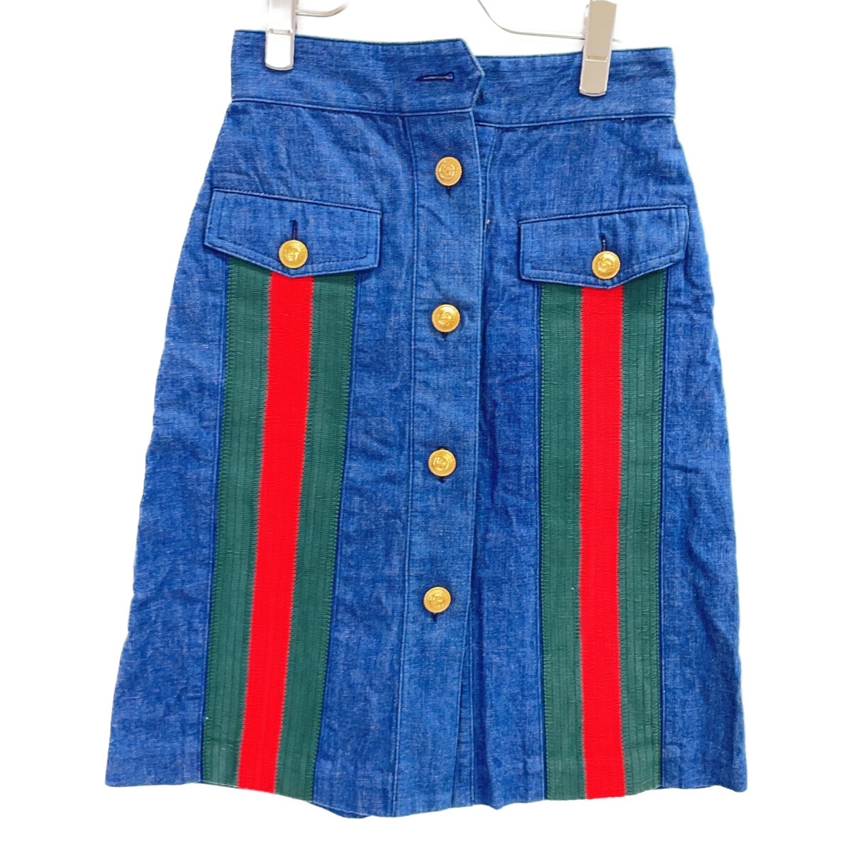 グッチ 573410 シェリーライン デニム スカート 36