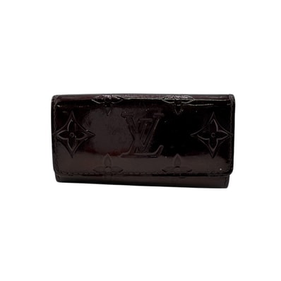 ルイヴィトン LOUIS VUITTON キーケース モノグラム ヴェルニ ミュルティクレ4 4連 アマラント
