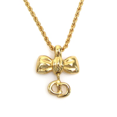 クリスチャンディオール Christian Dior ネックレス メタル ゴールド レディース【中古】 h32193