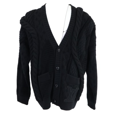ルイヴィトン 【新品同様/国内正規/25年製】1AHC22/RM251M SUR HSN71W Chunky Wool-Blend Cable Cardigan チャンキーウールブレンド ケーブルカーディガン M