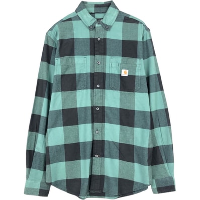 古着 カーハート Carhartt RELAXED FIT バッファローチェック 長袖 ボタンダウン フランネルチェックシャツ メンズS相当/eaa675601