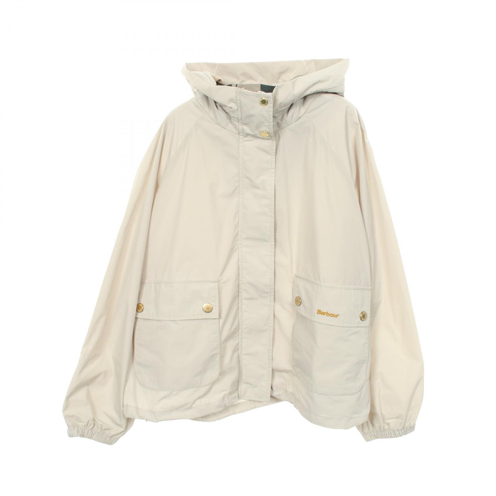 バーブァー Barbour Mae シャワープルーフ ノンワックス フード付き 衣料品 アウター ポリエステル レディース ベージュ系 【中古】