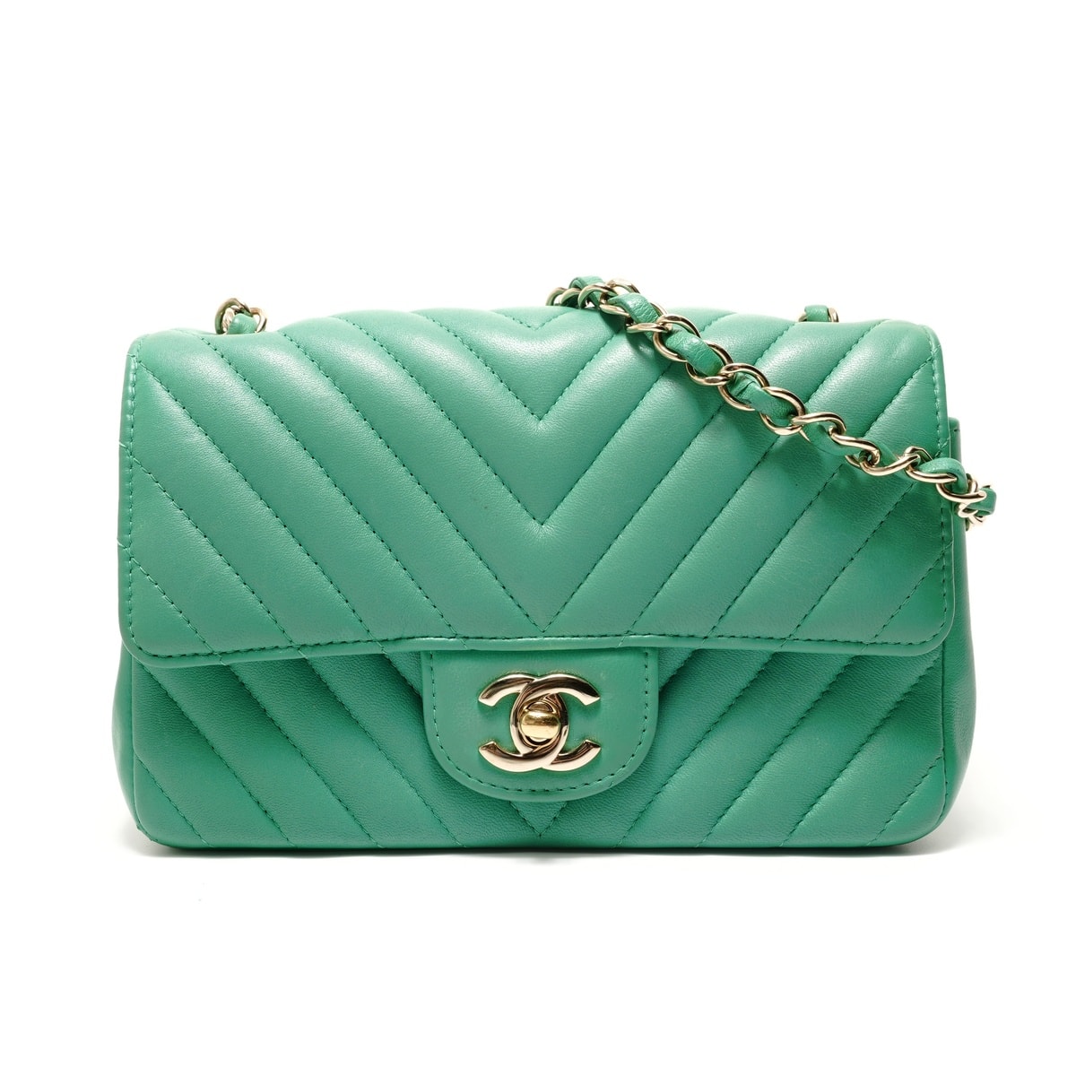 シャネル CHANEL 24番台 2017-2018 シェブロン Vステッチ ショルダーバッグ【中古】