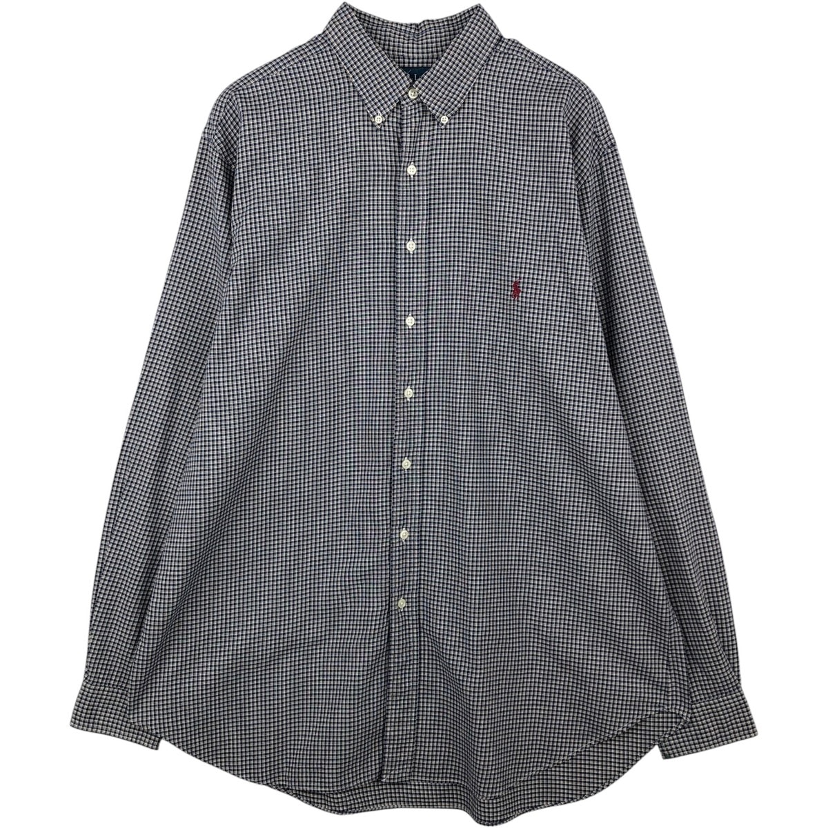古着 ラルフローレン Ralph Lauren CLASSIC FIT 長袖 ボタンダウンチェックシャツ メンズXL相当/eaa622258