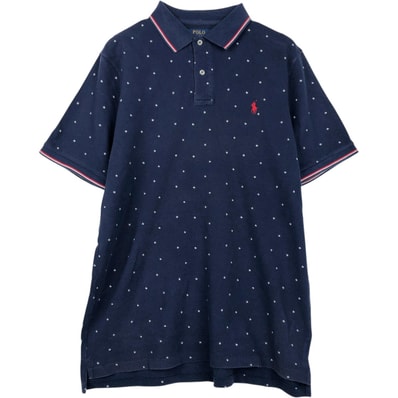 古着 ラルフローレン Ralph Lauren POLO RALPH LAUREN CLASSIC FIT 星柄 半袖 ポロシャツ メンズL相当/eaa656520