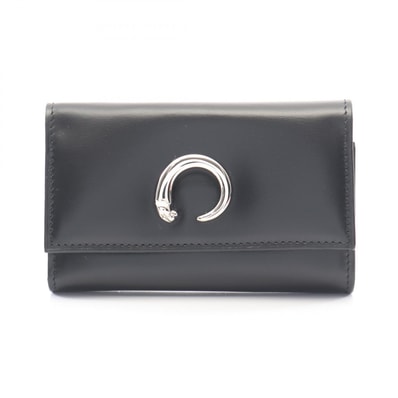 カルティエ CARTIER パンテール 6連 キーケース アクセサリー レザー レディース ブラック系 【中古】