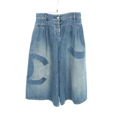 シャネル CHANEL ココマーク デニム パンツ 衣料品 ボトムス コットン レディース ブルー系 P56046V42309 【中古】
