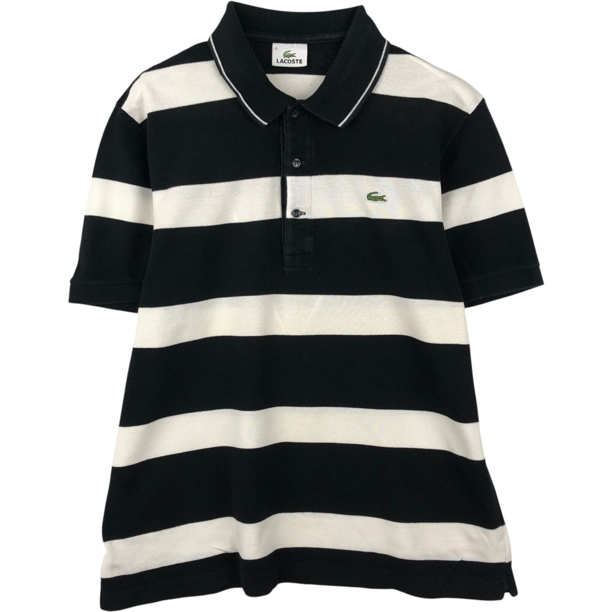 古着 ラコステ LACOSTE 半袖 ボーダー ポロシャツ 4 メンズM相当/eaa635238