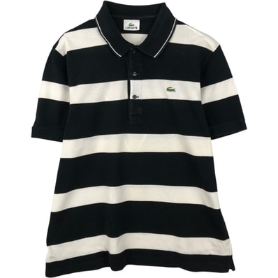 古着 ラコステ LACOSTE 半袖 ボーダー ポロシャツ 4 メンズM相当/eaa635238