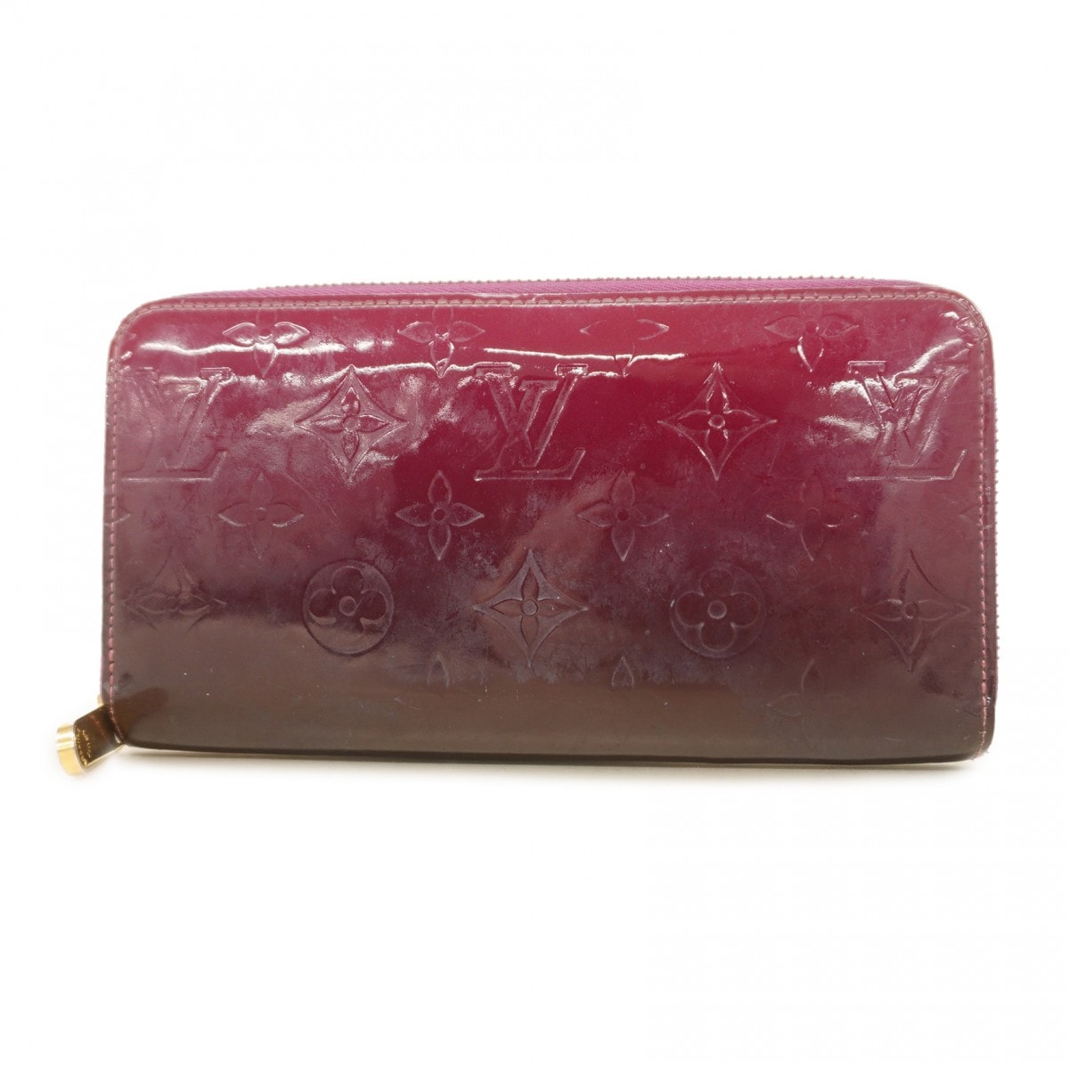 【6db0996-k】ルイヴィトン 長財布 ヴェルニ グラデーション ジッピーウォレット M90395 ルージュ【中古】レディース