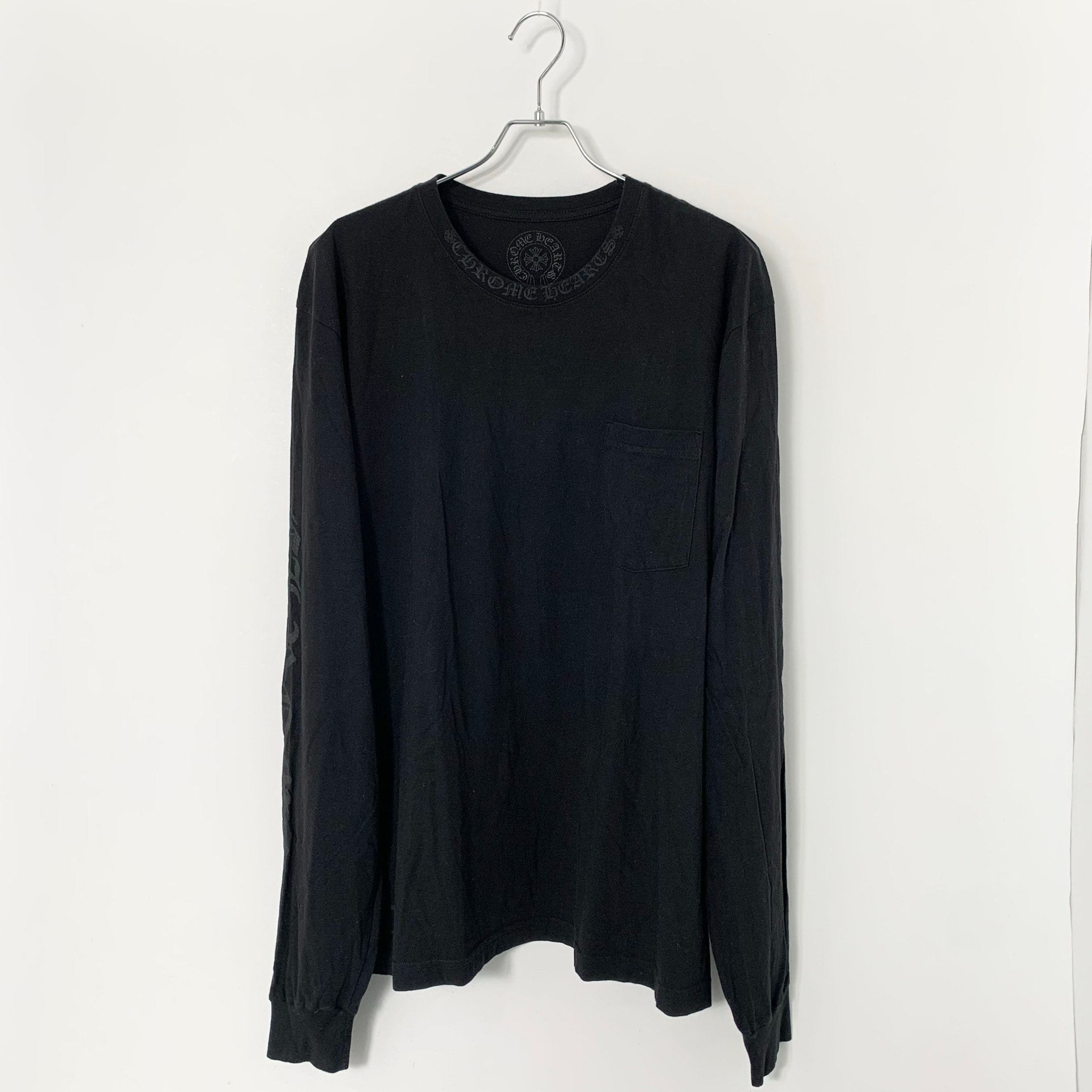 Chrome Hearts Neck Logo L/S T-Shirt "Black"