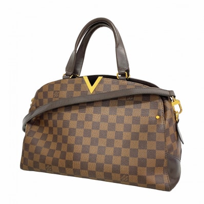 【6dd4164-k】ルイヴィトン ハンドバッグ ダミエ ケンジントン ボーリング N41505 エベヌ 2wayバッグ【中古】レディース