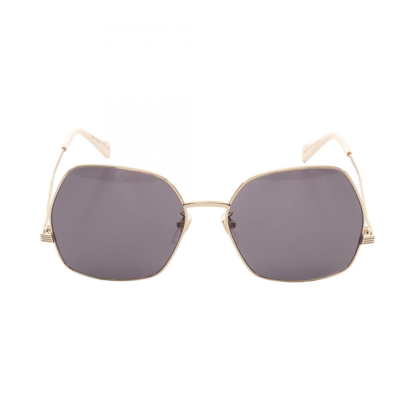 グッチ GUCCI サングラス 衣料品 GP / プラスチック レディース ゴールド系 / ホワイト系 GG0972S001 【新品】