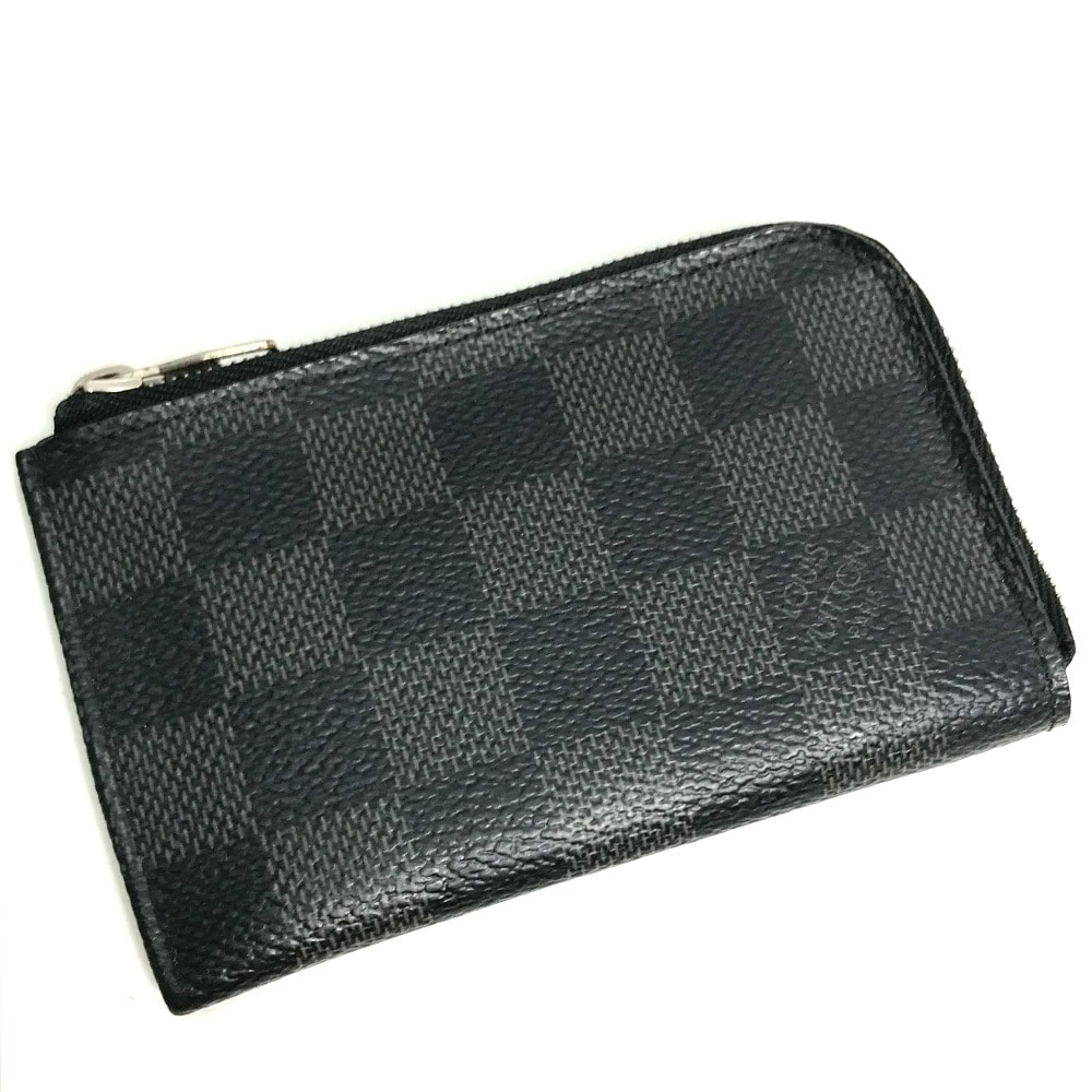 ルイヴィトン LOUIS VUITTON ポルト・モネ N61237 ダミエグラフィット L字ファスナー コインケース 小銭入れ コインケース ダミエグラフィットキャンバス ブラック