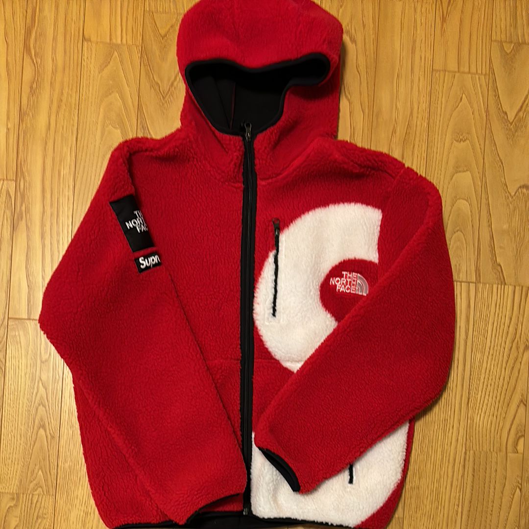 Supreme x The North Face S Logo Hooded Fleece Jacket "Red"