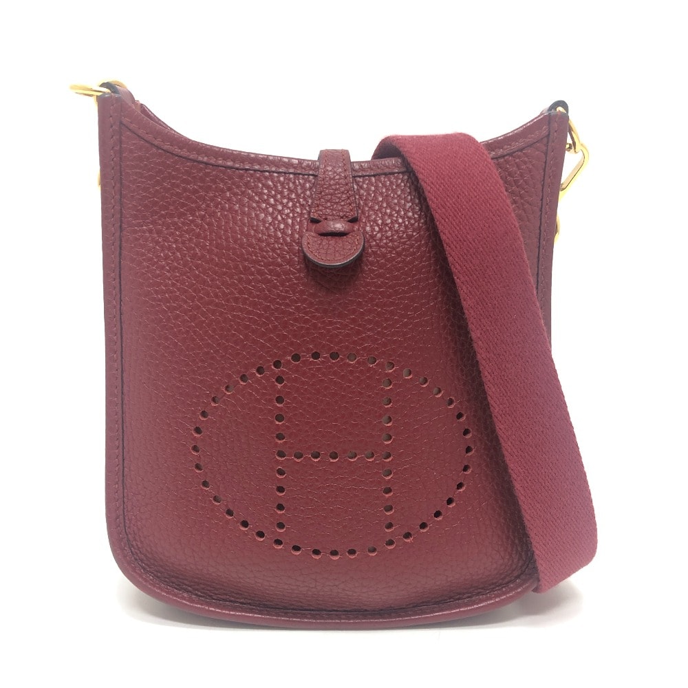 エルメス HERMES エヴリンTPM エヴリン TPM 16 斜め掛け カバン ゴールド金具 ショルダーバッグ トリヨンクレマンス Y刻刻 ルージュアッシュ レッド
