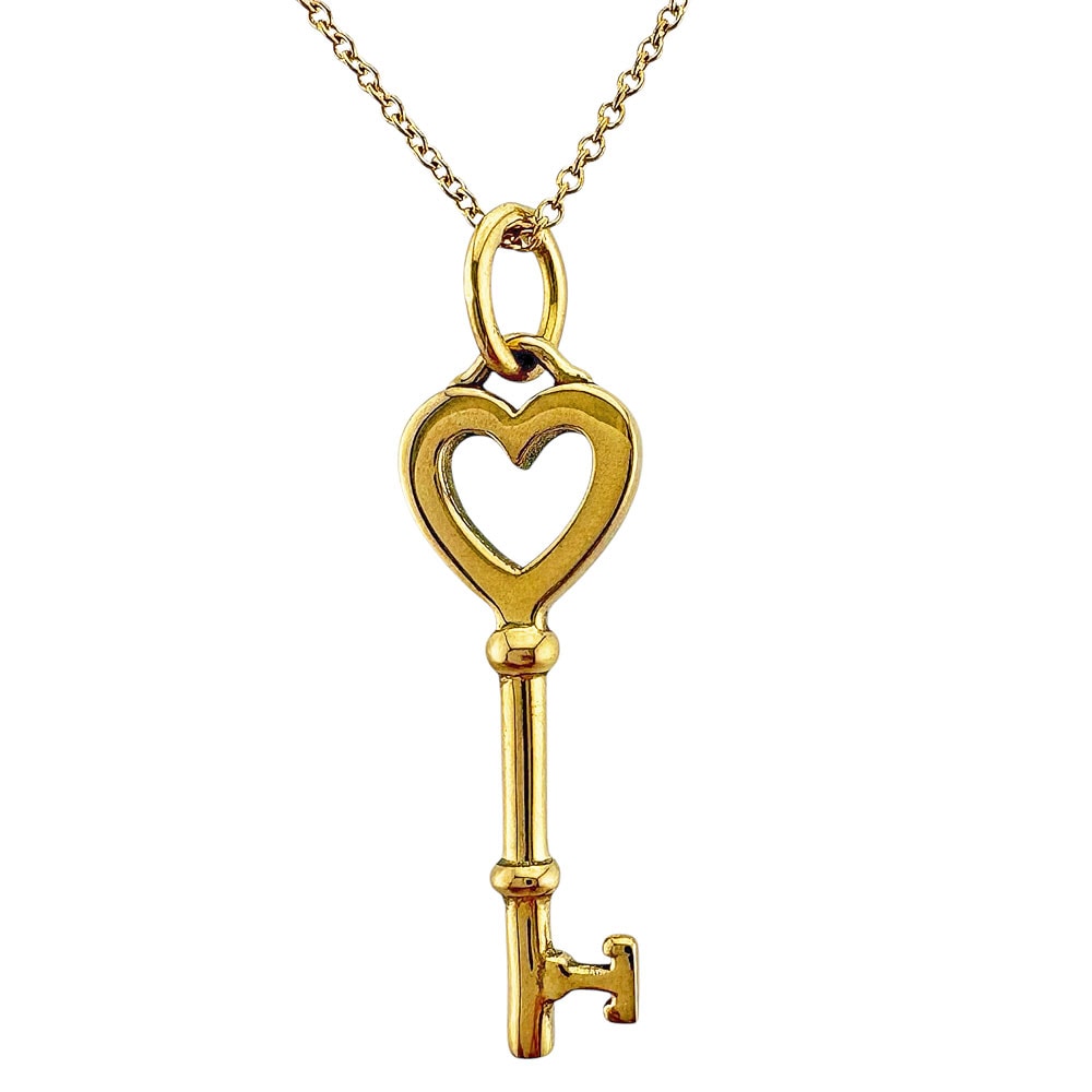 ティファニー ハートキー ネックレス 18金 K18イエローゴールド レディース TIFFANY&Co.  中古