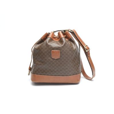 セリーヌ PVC ポーチ付き ショルダーバッグ ブラウン