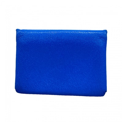 【6gd4174】エルメス カードケース カルヴィデュオ シェブルミゾル ブルーゼリージュ シルバー金具 B刻印【中古】メンズ レディース ユニセックス