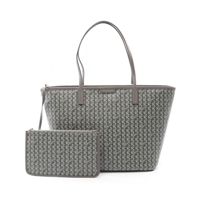 トリーバーチ Tory Burch エバーレディ ジップ トートバッグ バッグ PVCコーティングキャンバス レザー レディース グレー系 145634025 【新品】