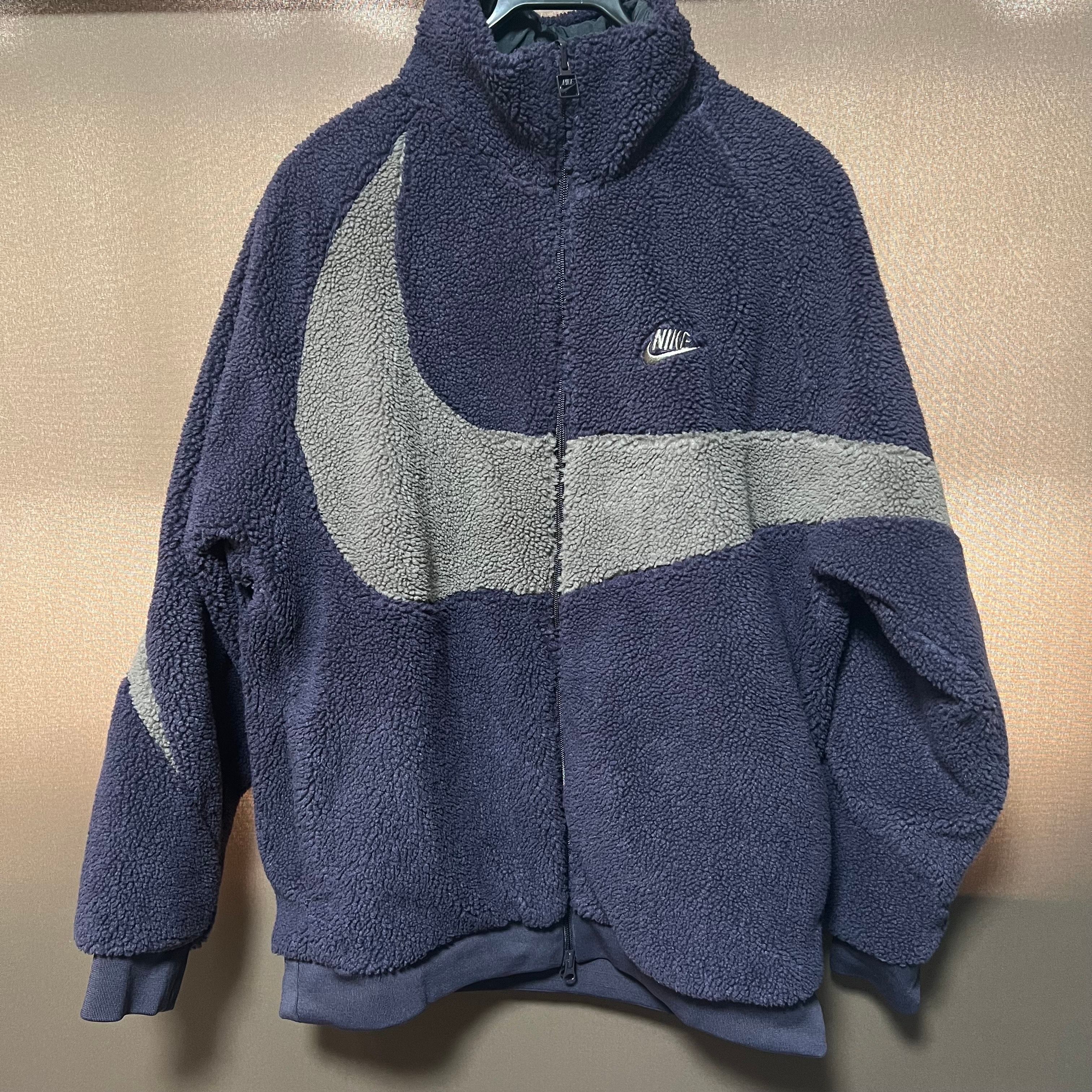 Nike Big Swoosh Reversible Boa Jacket "Cave Purple"