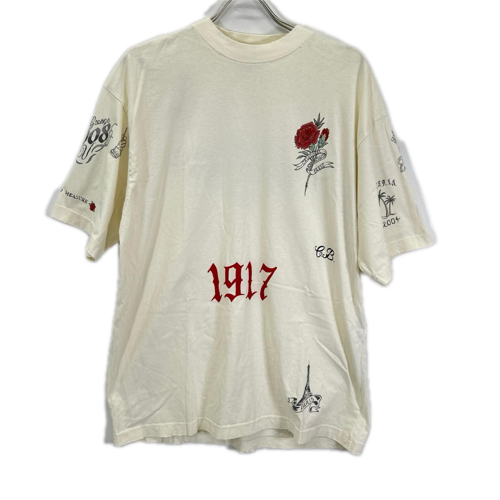 BALENCIAGA Tattoo T-Shirt Medium Fit "Beige"