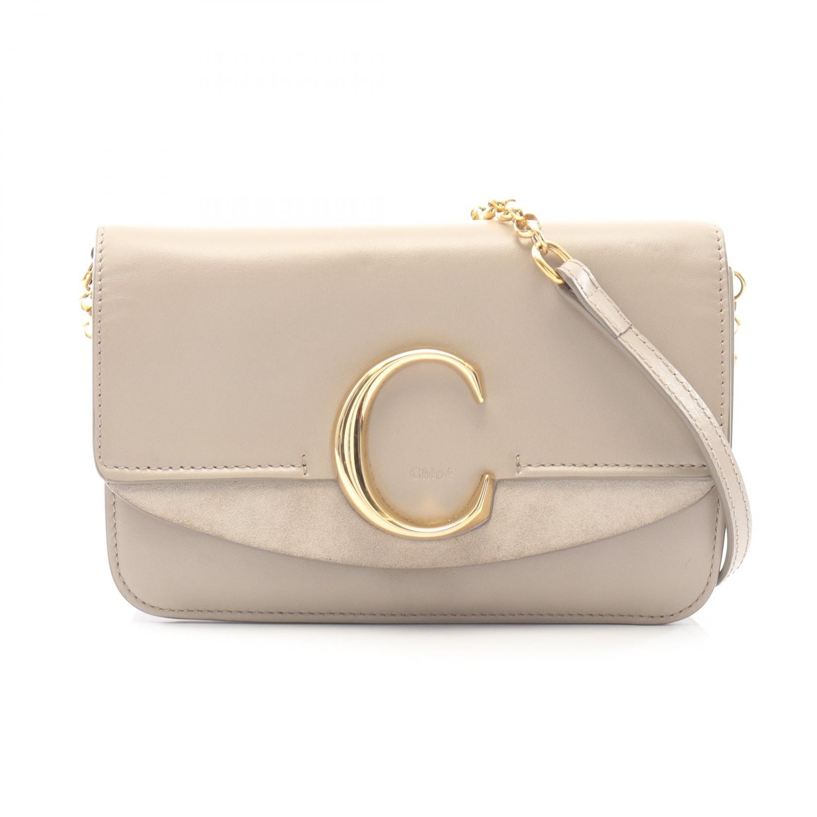 クロエ Chloe CHLOE C クロエシー ショルダーバッグ バッグ レザー レディース ベージュ系 CHC19SS192 【中古】