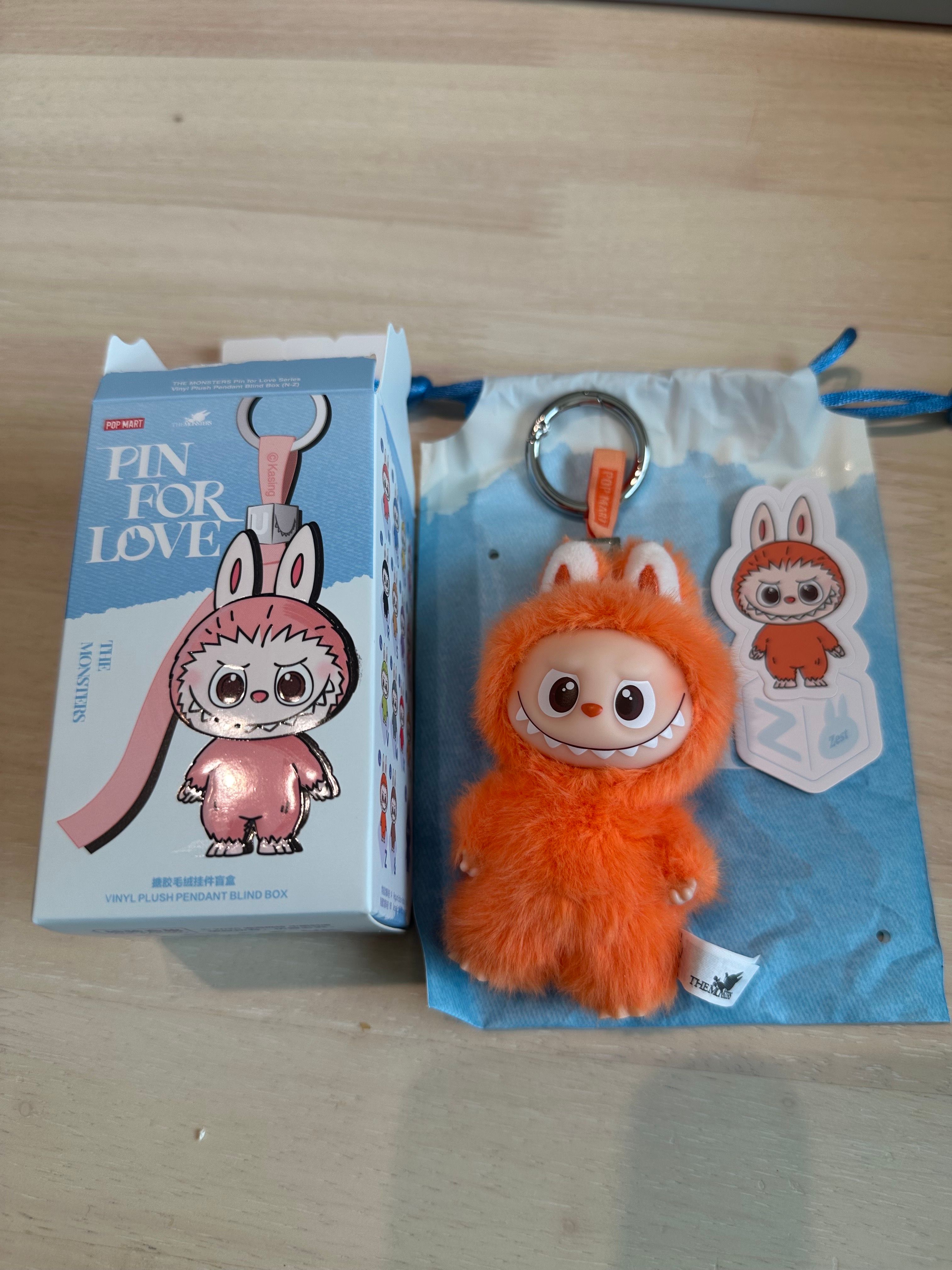 POP MART THE MONSTERS (LABUBU) Pin for Love Series-Vinyl Plush Pendant (N-Z) Z
