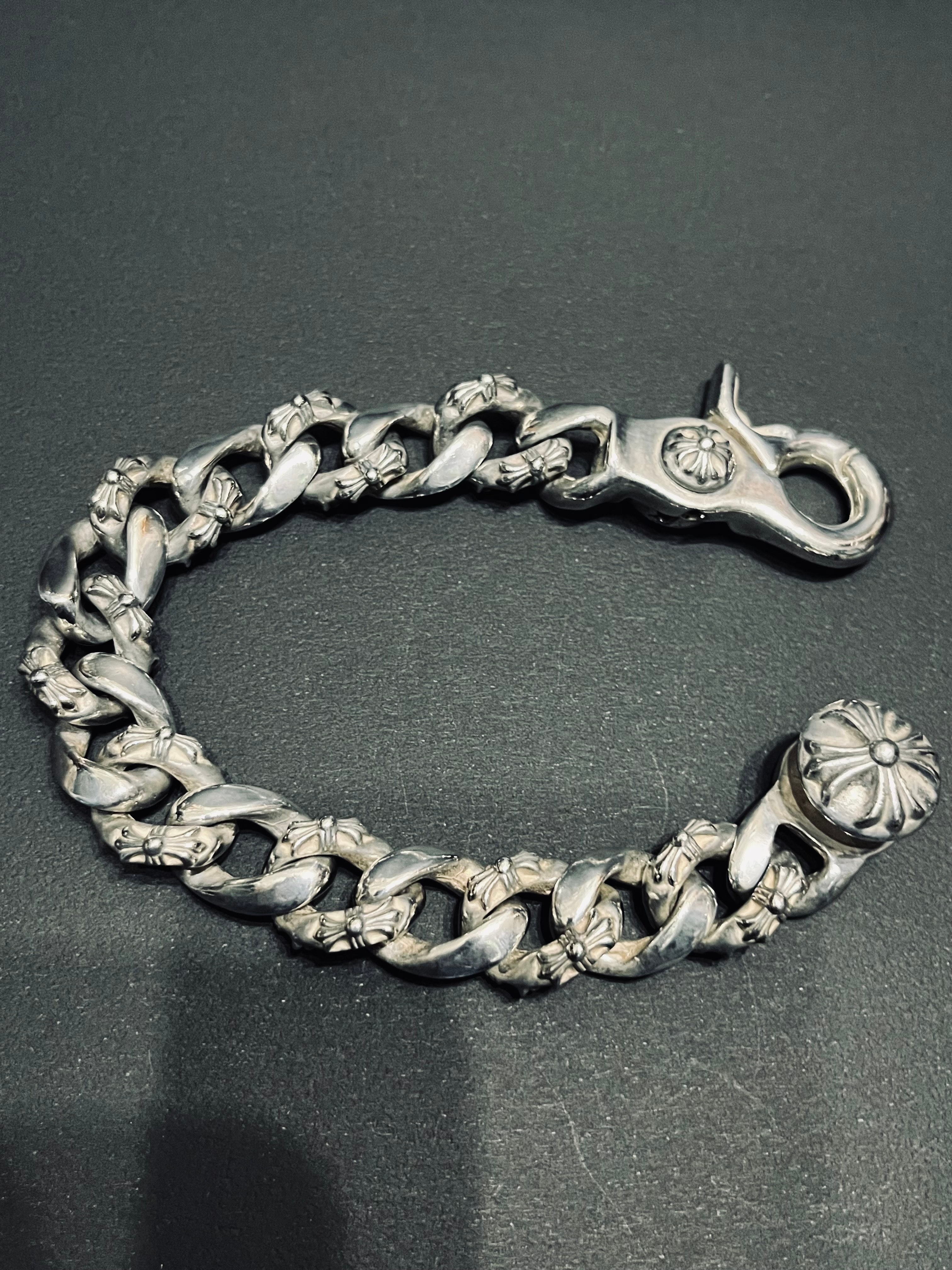 Chrome Hearts Fancy Link Bracelet / Clip "Silver"