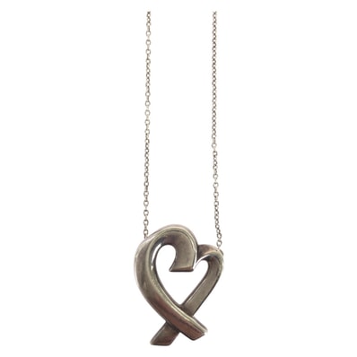 美品 TIFFANY&Co. ティファニー パロマ・ピカソ ラビング ハート シルバー SV925 シルバー ネックレス TIFFANY & Co.刻印 605086 【中古】