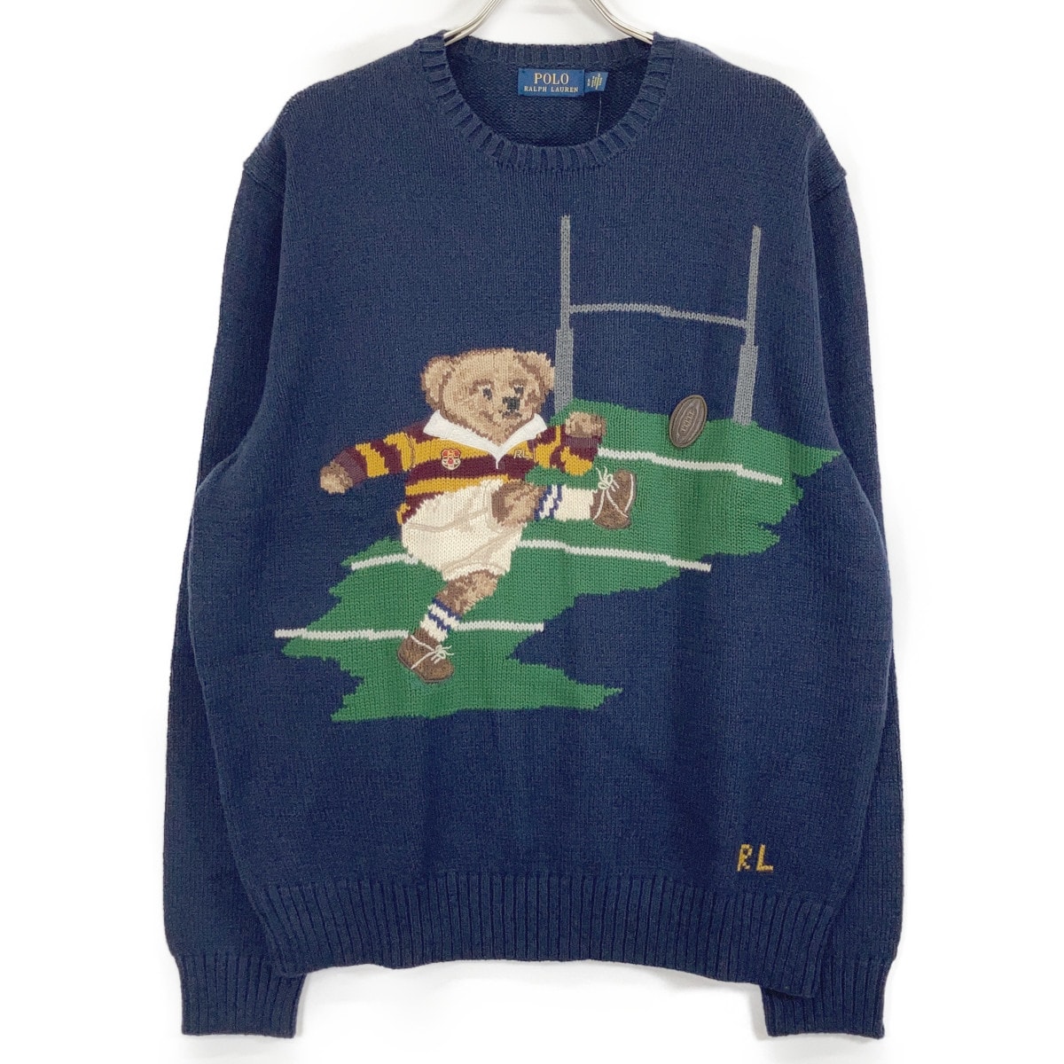 ポロ ラルフローレン 【新品同様/国内正規】ラグビー ポロベアー ニットセーター/ XL/TG
